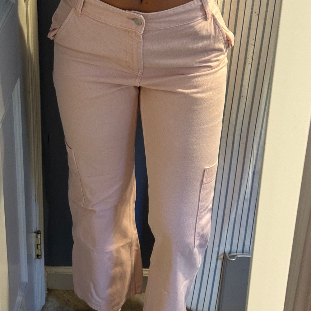 Women's Pink Cargo Pants